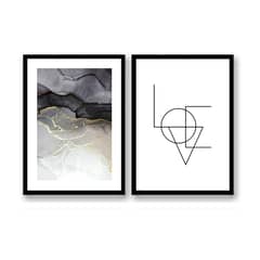 RETELA - Cuadro Duo LOVE - Negro - 50x35 cm