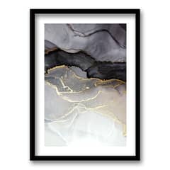 RETELA - Cuadro Marmol Grey - Negro - 50x35 cm