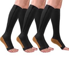 VITALIA TECHNOLOGY - Medias de Compresion Cierre Cobre Pack 3 Vitalia