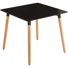 GENERICO - Mesa MDF Cuadrada Negra 80x80 cm