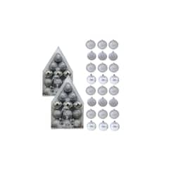 GENERICO - Esferas Navidad Decorativa Adorno Navideño Bambalina 24 Grey