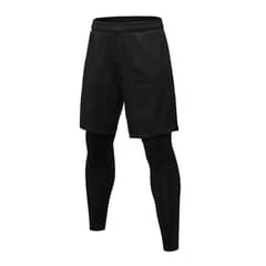 GENERICO - Short Gimnasio Hombre Con Calza Larga Y Bolsillo Para Celular