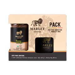 MARLEY COFFEE - Café Liofilizado Positive Vibration 100 G + Marley Mug Negro