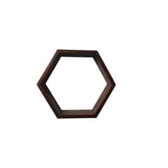 DECOAYUNTEMUCO - REPISA HEXAGONAL XL COLOR CHOCOLATE