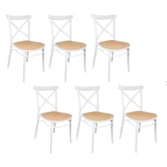 GENERICO - PACK DE 6 SILLA SENA TOP- BLANCO