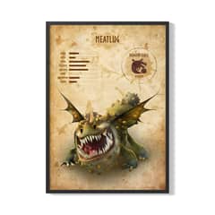 CREANGO - CUADRO POSTER COMO ENTREGAR A TU DRAGON 33X43 DISEÑO 2