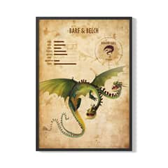 CREANGO - CUADRO POSTER COMO ENTREGAR A TU DRAGON 33X43 DISEÑO 3