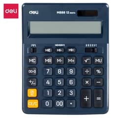 DELI - Calculadora de 12 dígitos energía dual 202x158x31mm negro