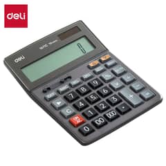 DELI - Calculadora de 14 dígitos pantalla grande 185x135x375 mm