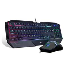 HP - Kit Teclado y Mouse Gamer RGB GK1100 Negro