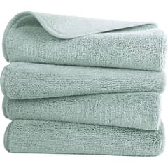 AZ AURAZEUS - Juego De 4 Toallas De Baño Gimnasio Microfibra Suave Mano 50 x 90 Az