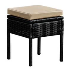 GENERICO - Taburete para terraza cojín impermeable Beige PACK X2