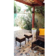 GENERICO - Piso taburete para exteriores terraza patio 2 unidades