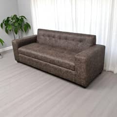 DISEÑOS VALESTRINI - SOFA TRES CUERPOS ECOCUERO BITONO