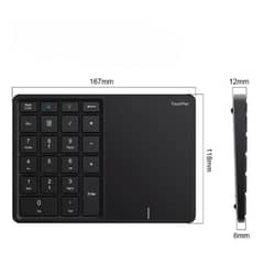 GENERICO - Teclado Numérico Inalámbrico Bluetooth Con Touchpad