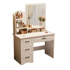 ANYHOGAR - Tocador Para Dormitorio Con Cajones Espejo Cuadrado Pupitre