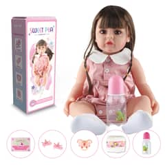 SWEET PEA - Bebé Reborn Vestido Rosado Realista Silicona 55 Cm