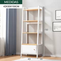 CASA BELLA - Estantería Metálica Blanca 3 Niveles con Cajones