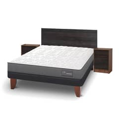CIC - Cama Europea Anatomic 2 Plazas + Respaldo + 2 Veladores