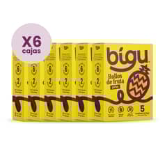 BIGU - PACK x6 PIÑA DESHIDRATADA 125g