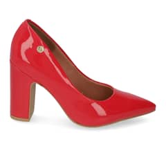 VIZZANO - Zapato Mujer Taco Ancho Rojo Efecto Charol