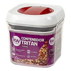 KITCHENWARE - CONTENEDOR HERMÉTICO CUADRADO 350 ML TRITAN -