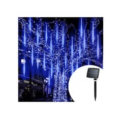 GENERICO - Luz Led Solar Lluvia Meteoro Navidad Tubo 50cm Azul