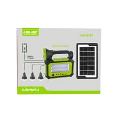GENERICO - Kit Solar Recargable Iluminación Portátil y Energía para el Exterior