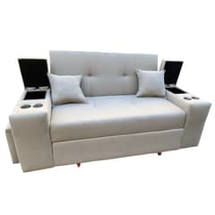 DKORA - SOFA CAMA POSAVASOS BEIGE LINO
