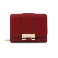 DANWEILE - Cartera de mujer elegante con cremallera de cuero PU - Rojo