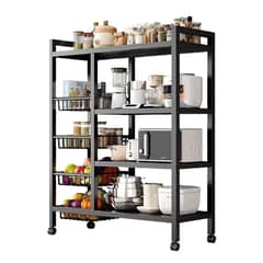 EVERSO - Estante Metálico Extensible Carro Organizador 4 Niveles 3 Cesta