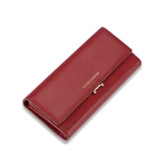 DANWEILE - Cartera triple retro de mujer - Roja