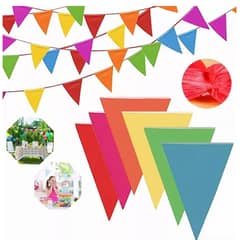 COLUMPIOS PONYCORNIO SALTARIN - Banderines decorativos 50 metros de tela multicolor