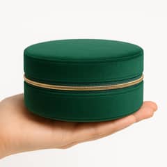 SILENE - Joyero organizador de viaje terciopelo verde