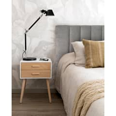KABECEROS - RESPALDO TUBULAR - SÚPER KING - VELVET COLOR GRIS