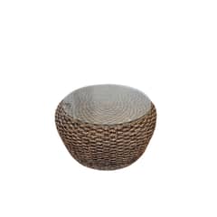 GENERICO - Mesa de Centro Circular Rattan Natural Bali