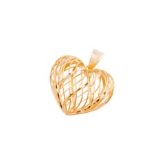 JB JOYAS BARON - Colgante de Oro 18kt Corazón Enrejado