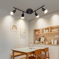GENERICO - Foco Riel LED Cálido Monofásico 1m Negro con Cabezal Ajustable