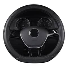 KUANGYE - Funda Cubre Volante Tipo D Negro Eco Cuero Antideslizante