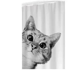 GENERICO - Cortina de baño y ducha tela impermeable gato