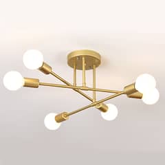 CASA NEW - Lamparas de techo nordica moderna para sala Dorado