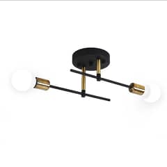 CASA NEW - Lámpara De Techo LED Para Sala De Estar Nórdica -Negro Y Dorado