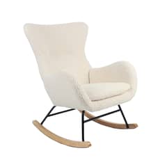 RELAN - Sitial Mecedora Sherpa Tavia Silla Individual Beige