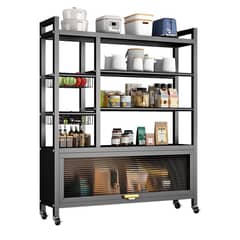 EVERSO - Estante Metálico Extensible Carro Organizador 4 Niveles 3 Cesta-