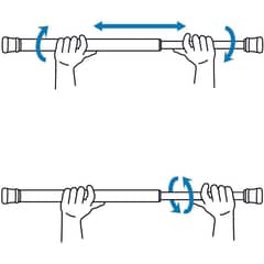 GENERICO - Barra Extensible para Cortina de Ducha de Acero Cromado
