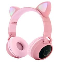 BAUL MAGICO - Audífonos Inalámbricos Bluetooth Gato Rosa Headset Luz Rgb