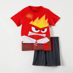DISNEY - Pijama Corto Unisex Infantil Intensamente Rojo