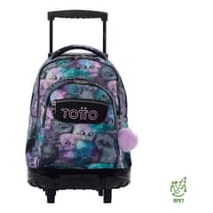 TOTTO - Mochila Escolar Rpet Impermeable con Ruedas Niña 26L