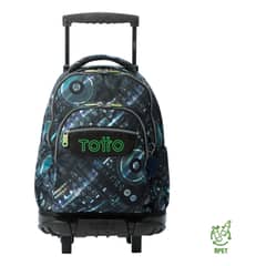 TOTTO - Mochila Escolar Rpet Impermeable con Ruedas Niño 26L