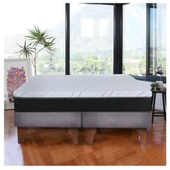 LATAM HOME - Cama Europea 2 Plazas Zen Pro 150x200 Cm Tela Gris